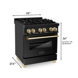 ZLINE Autograph Edition 30" Dual Fuel Range (RABZ-30-G)