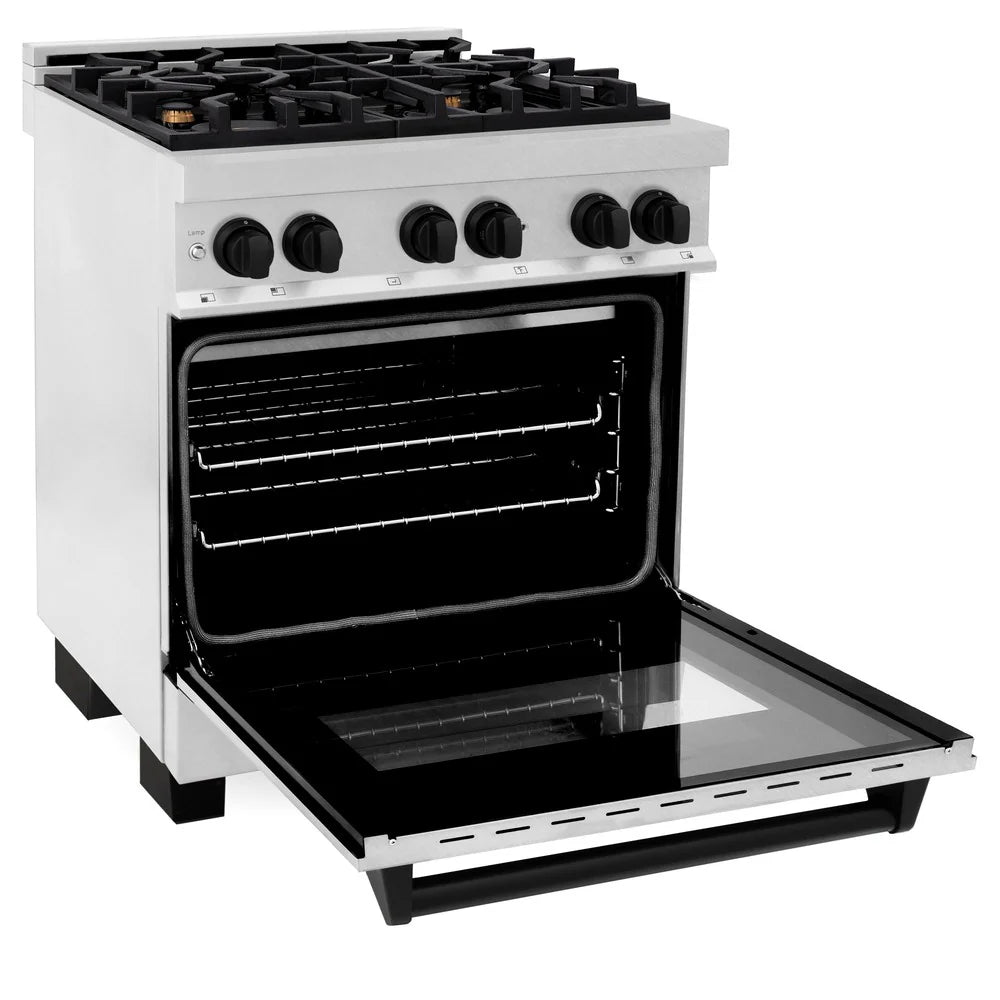 ZLINE Autograph Edition 30" 4.0 cu. ft. Dual Fuel Range with Gas Stove and Electric Oven in DuraSnow Stainless Steel