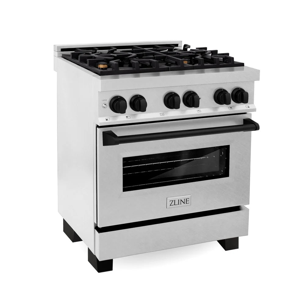 ZLINE Autograph Edition 30" 4.0 cu. ft. Dual Fuel Range with Gas Stove and Electric Oven in DuraSnow Stainless Steel