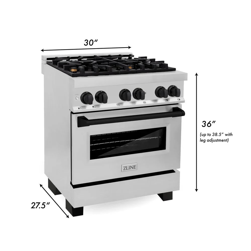 ZLINE Autograph Edition 30" Dual Fuel Range (RAZ-30-MB)