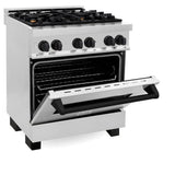 ZLINE Autograph Edition 30" 4.0 cu. ft. Dual Fuel Range with Gas Stove and Electric Oven in Stainless Steel