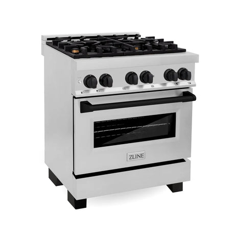 ZLINE Autograph Edition 30" 4.0 cu. ft. Dual Fuel Range with Gas Stove and Electric Oven in Stainless Steel
