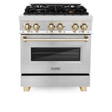 ZLINE Autograph Edition 30" 4.0 cu. ft. Dual Fuel Range with Gas Stove and Electric Oven in Stainless Steel