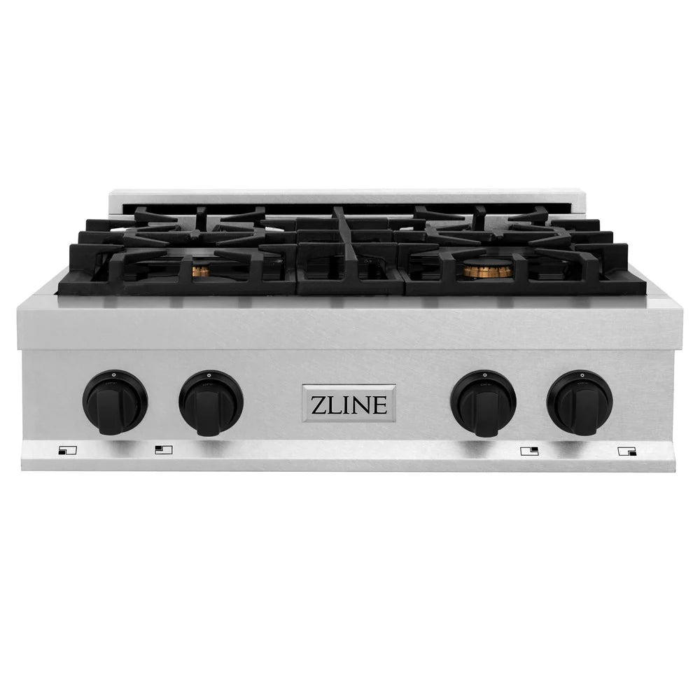 ZLINE Autograph Edition 30" Porcelain Rangetop with 4 Gas Burners in DuraSnow Stainless Steel