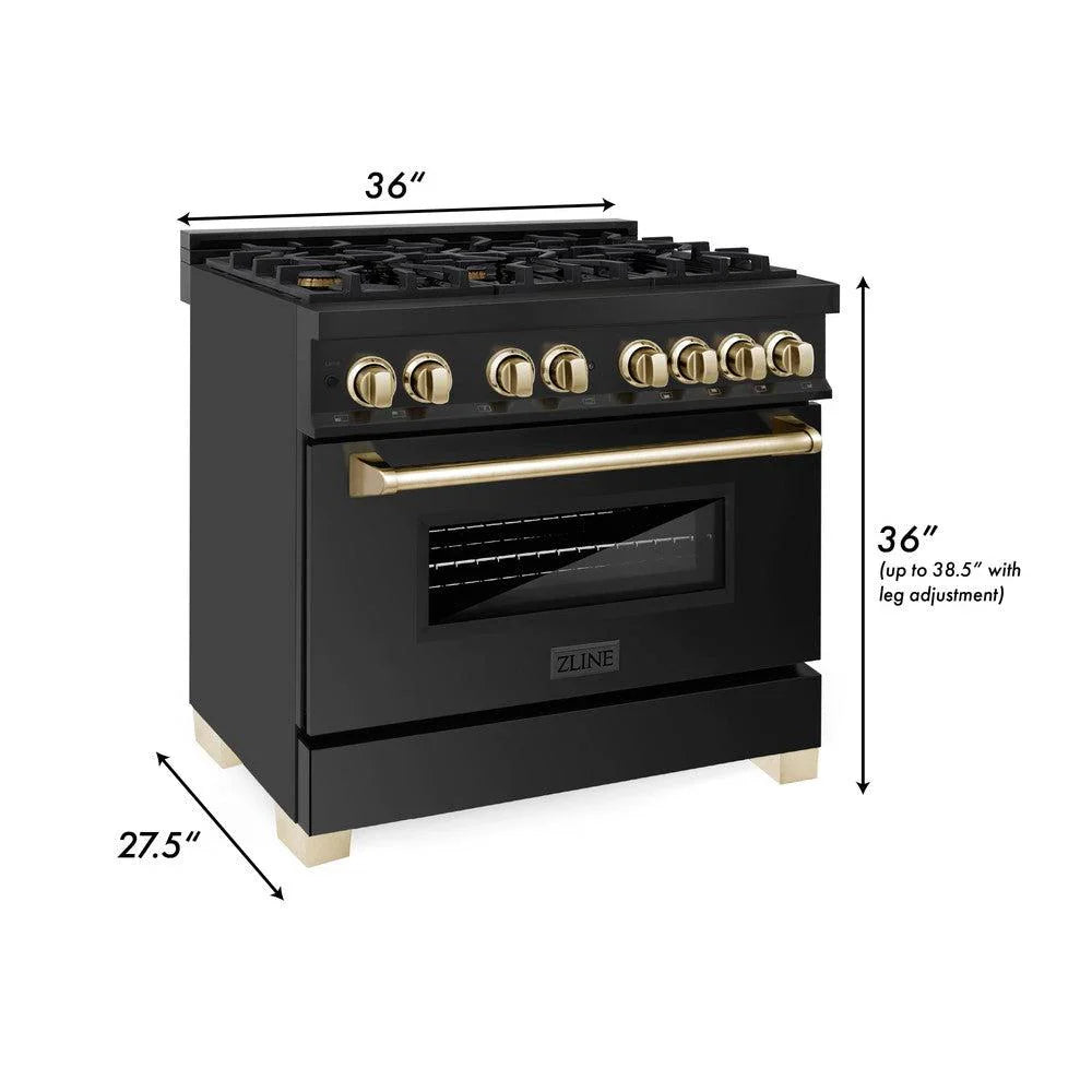 ZLINE Autograph Edition 36" Dual Fuel Range (RABZ-36-G)