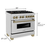 ZLINE Autograph Edition 36" Dual Fuel Range (RAZ-36-CB)