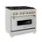 ZLINE Autograph Edition 36" 4.6 cu. ft. Dual Fuel Range with Gas Stove and Electric Oven in Stainless Steel