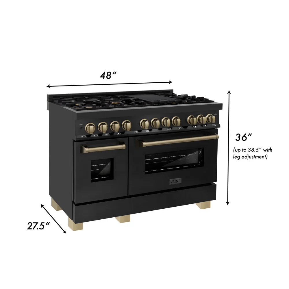 ZLINE Autograph Edition 48" 6.0 cu. ft. Dual Fuel Range (RABZ-48-CB)