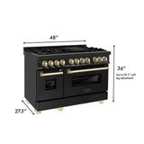 ZLINE Autograph Edition 48" 6.0 cu. ft. Dual Fuel Range (RABZ-48-G)