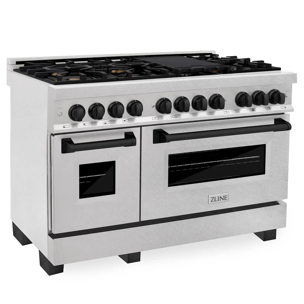 ZLINE Autograph Edition 48" 6.0 cu. ft. Dual Fuel Range with Gas Stove and Electric Oven in DuraSnow Stainless Steel