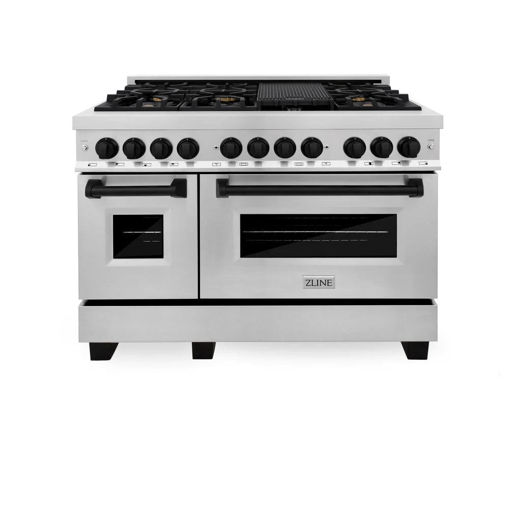 ZLINE Autograph Edition 48" 6.0 cu. ft. Dual Fuel Range with Gas Stove and Electric Oven in Stainless Steel