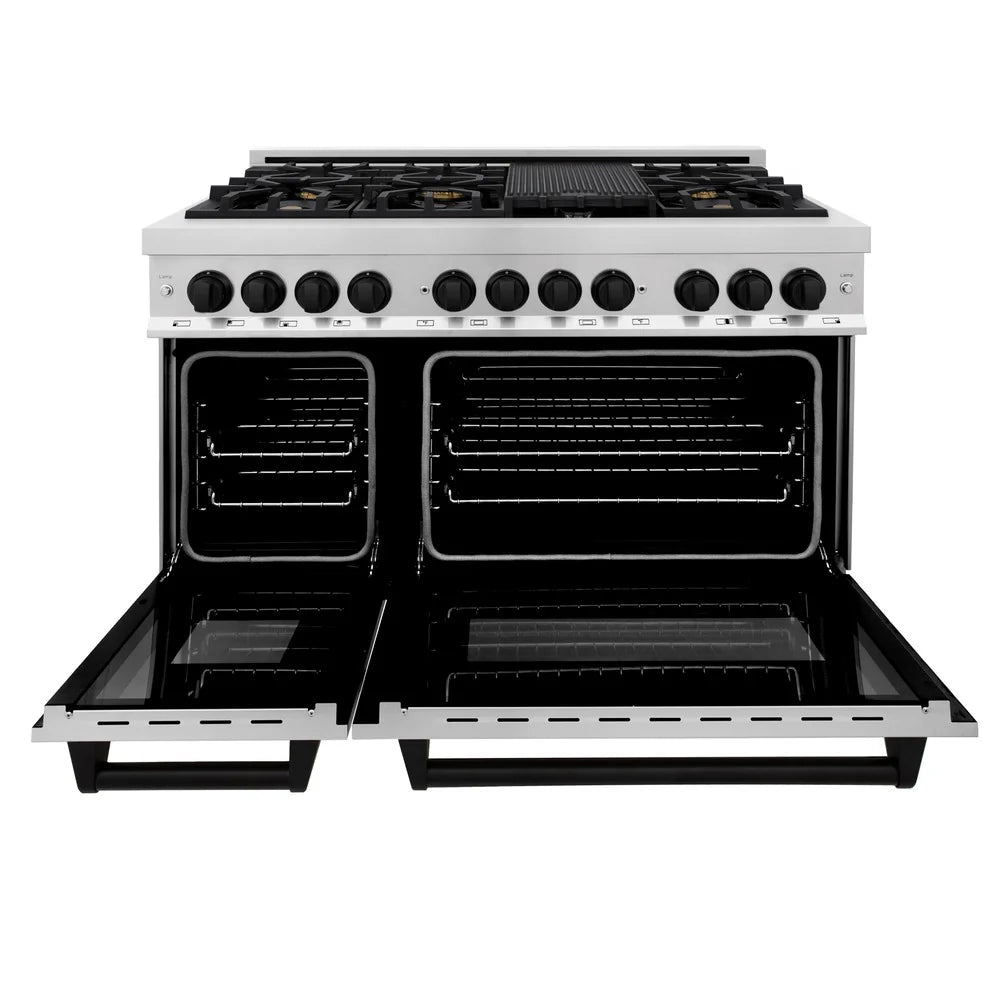 ZLINE Autograph Edition 48" 6.0 cu. ft. Dual Fuel Range with Gas Stove and Electric Oven in Stainless Steel