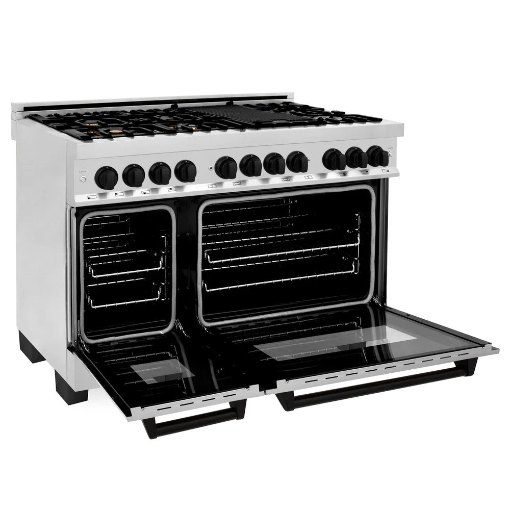 ZLINE Autograph Edition 48" 6.0 cu. ft. Dual Fuel Range with Gas Stove and Electric Oven in Stainless Steel