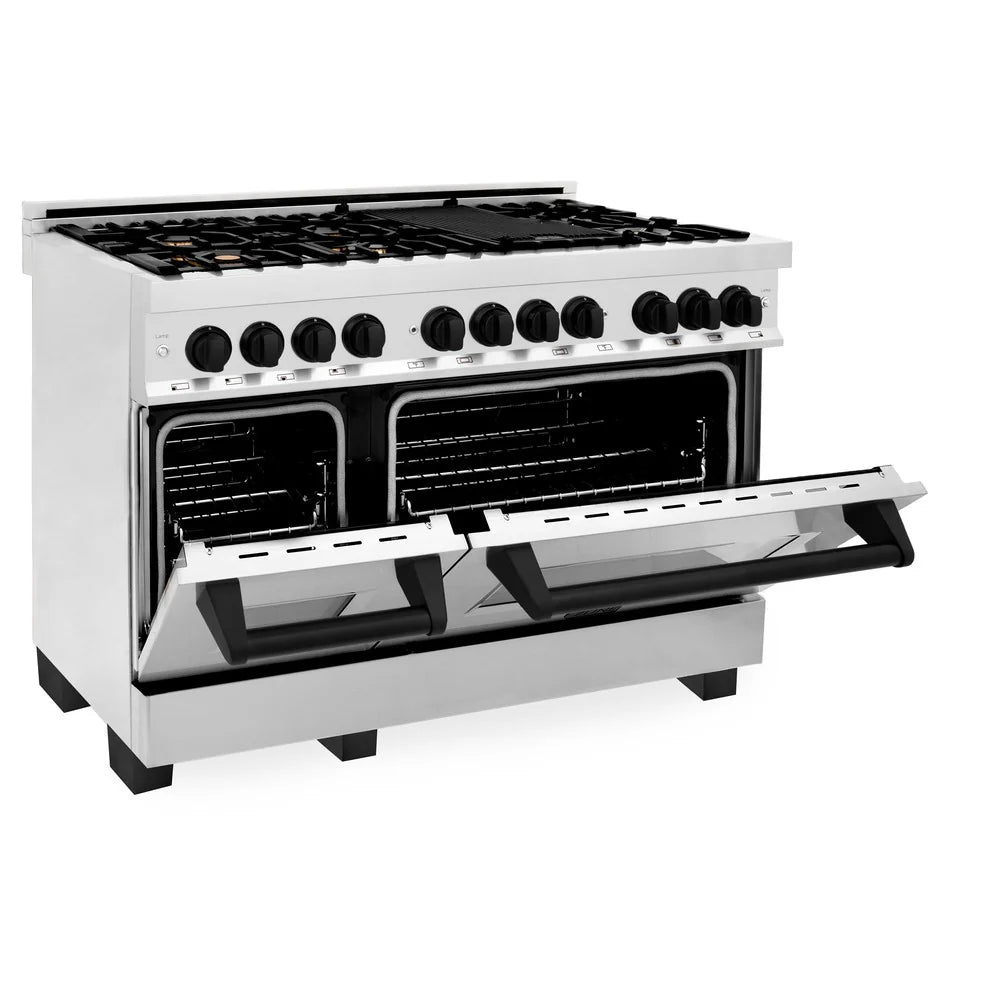 ZLINE Autograph Edition 48" 6.0 cu. ft. Dual Fuel Range with Gas Stove and Electric Oven in Stainless Steel