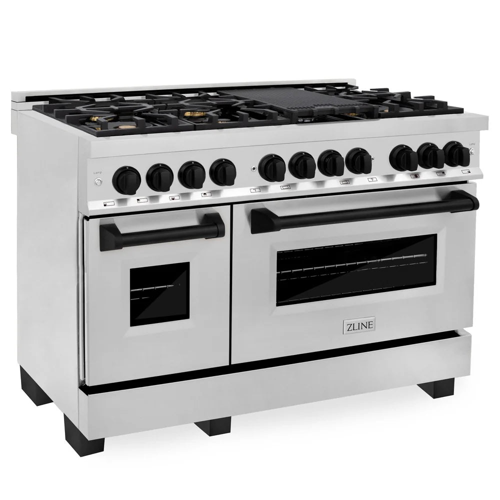 ZLINE Autograph Edition 48" 6.0 cu. ft. Dual Fuel Range with Gas Stove and Electric Oven in Stainless Steel