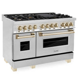 ZLINE Autograph Edition 48" 6.0 cu. ft. Dual Fuel Range with Gas Stove and Electric Oven in Stainless Steel