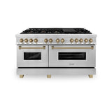 ZLINE Autograph Edition 60" 7.4 cu. ft. Dual Fuel Range with Gas Stove and Electric Oven in Stainless Steel