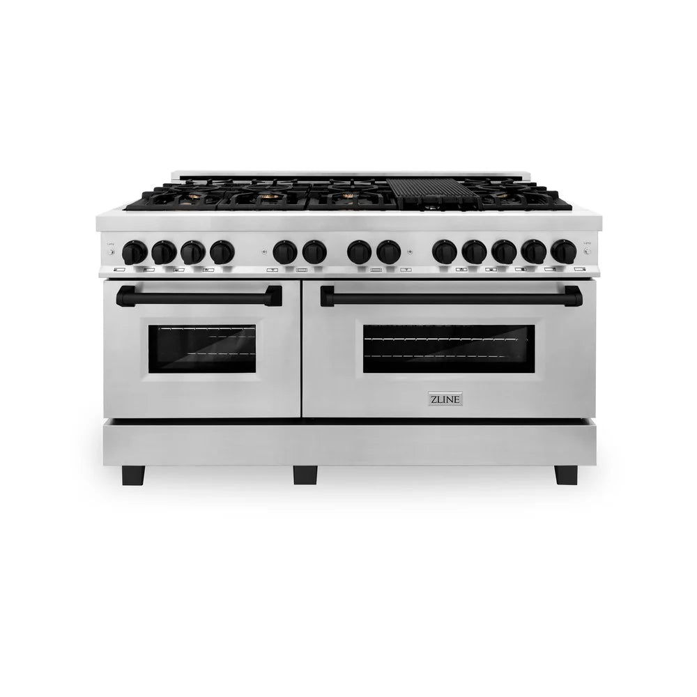 ZLINE Autograph Edition 60" 7.4 cu. ft. Dual Fuel Range with Gas Stove and Electric Oven in Stainless Steel