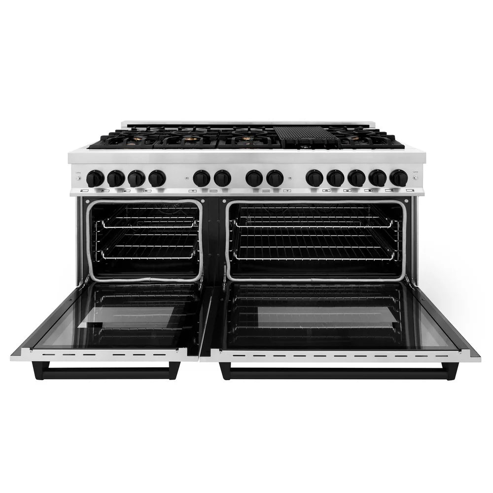 ZLINE Autograph Edition 60" 7.4 cu. ft. Dual Fuel Range with Gas Stove and Electric Oven in Stainless Steel