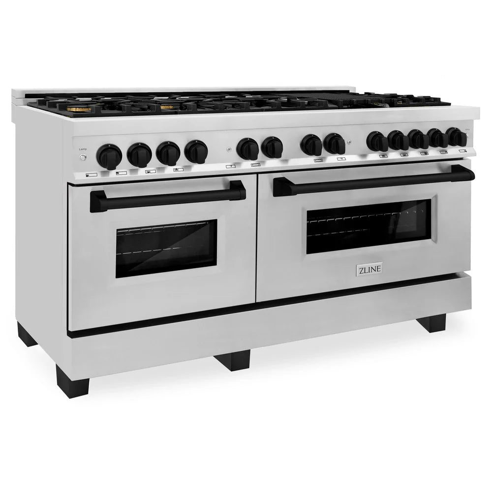 ZLINE Autograph Edition 60" 7.4 cu. ft. Dual Fuel Range with Gas Stove and Electric Oven in Stainless Steel