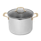 ZLINE 10 Piece Non-Toxic Stainless Steel and Nonstick Ceramic Cookware Set with Bronze Trim