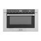 ZLINE 24 In. 1.2 cu. ft. Built-in Microwave Drawer with a Traditional Handle in Stainless Steel, MWD-1-H