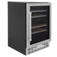 ZLINE 24" Monument Dual Zone 44-Bottle Wine Cooler in Stainless Steel, RWV-UD-24