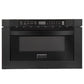 ZLINE 30 in. Kitchen Appliance Package with Black Stainless Steel Gas Range, Range Hood, Microwave Drawer and Dishwasher, 4KP-SGRBRH30-MWDW