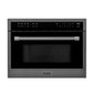 ZLINE Appliance Package - 30 In. Dual Fuel Range, Range Hood, Microwave Oven in Black Stainless Steel, 3KP-RABRHMWO-30