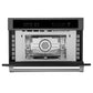 ZLINE 4-Piece Appliance Package - 36 In. Rangetop, Wall Oven, Refrigerator, and Microwave Oven in Black Stainless Steel, 4KPR-RTB36-MWAWS
