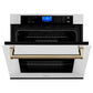 ZLINE Autograph Bronze Package - 48" Rangetop, 48" Range Hood, Dishwasher, Refrigerator, Microwave Drawer, Wall Oven