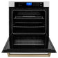 ZLINE Autograph Bronze Package - 48" Rangetop, 48" Range Hood, Dishwasher, Built-In Refrigerator, Microwave Oven, Wall Oven