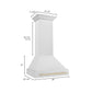 ZLINE Autograph 30" Satin Stainless Steel Wall Mount Range Hood with Polished Gold Handle, 8654SNZ-30-G