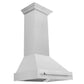 ZLINE 30" Satin Stainless Steel Wall Mount Range Hood with Stainless Steel Handle, 8654SNX-30