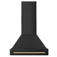 ZLINE Autograph Package - 30 In. Gas Range, Range Hood in Black Stainless Steel with Champagne Bronze Accents, 2AKP-SGRBRH30-CB