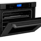 ZLINE 4-Piece Appliance Package - 30 In. Rangetop, Wall Oven, Refrigerator, and Microwave Oven in Black Stainless Steel, 4KPR-RTB30-MWAWS