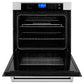 ZLINE Appliance Package - 48 In. Rangetop, Range Hood, Refrigerator with Water and Ice Dispenser and Wall Oven in Stainless Steel, 4KPRW-RTRH48-AWS