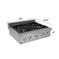 ZLINE 5-Piece Appliance Package - 30 In. Gas Rangetop, Range Hood, Refrigerator, Dishwasher and Wall Oven in Stainless Steel, 5KPR-RTRH30-AWSDWV