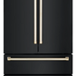 ZLINE Autograph Package - 30" Dual Fuel Range, Range Hood, Refrigerator, Dishwasher in Black Stainless with Gold Accents