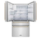 ZLINE Autograph Gold Package - 36" Rangetop, 36" Range Hood, Dishwasher, Refrigerator with External Water and Ice Dispenser, Microwave Oven