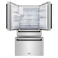 ZLINE Autograph Package - 30 In. Gas Range, Range Hood, Refrigerator, and Dishwasher in Stainless Steel with Matte Black Accents, 4AKPR-RGRHDWM30-MB