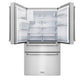 ZLINE Appliance Package - 36" Dual Fuel Range, Range Hood, Microwave Drawer, Dishwasher, Refrigerator with Water and Ice Dispenser, 5KPRW-RARH36-MWDWM