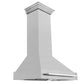 ZLINE 36" Satin Stainless Steel Wall Mount Range Hood with Stainless Steel Handle, 8654SNX-36