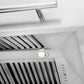 ZLINE 36" Satin Stainless Steel Wall Mount Range Hood with Stainless Steel Handle, 8654SNX-36