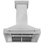 ZLINE 36" Satin Stainless Steel Wall Mount Range Hood with Stainless Steel Handle, 8654SNX-36