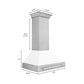 ZLINE 36" Satin Stainless Steel Wall Mount Range Hood with White Matte Shell and Stainless Steel Handle, 8654SNX-WM-36