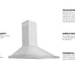 ZLINE Kitchen and Bath 36 in. Dual Fuel Range with Blue Matte Doors & 36 in. Range Hood Appliance Package, 2KP-RABMRH36