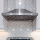 ZLINE Kitchen and Bath 36 in. Dual Fuel Range with Blue Matte Doors & 36 in. Range Hood Appliance Package, 2KP-RABMRH36