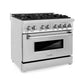 ZLINE Kitchen and Bath 36 in. Professional Gas Burner/Electric Oven Stainless Steel Range, RA36