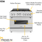 ZLINE Appliance Package - 36 In. Gas Range, Range Hood, Microwave Oven in Stainless Steel, 3KP-RGRHMWO-36